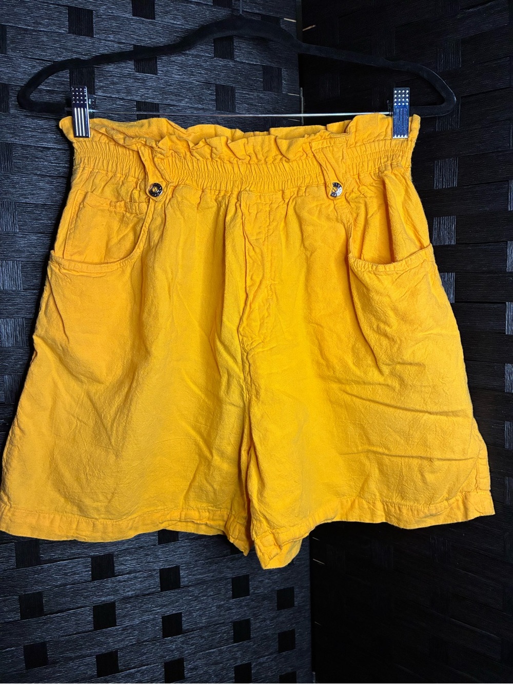 Christina Bright Yellow Women's Flat Front Shorts